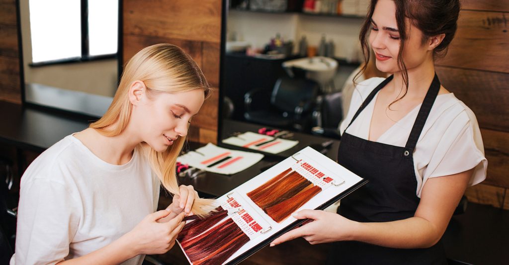 Coloring light hair to dark hair