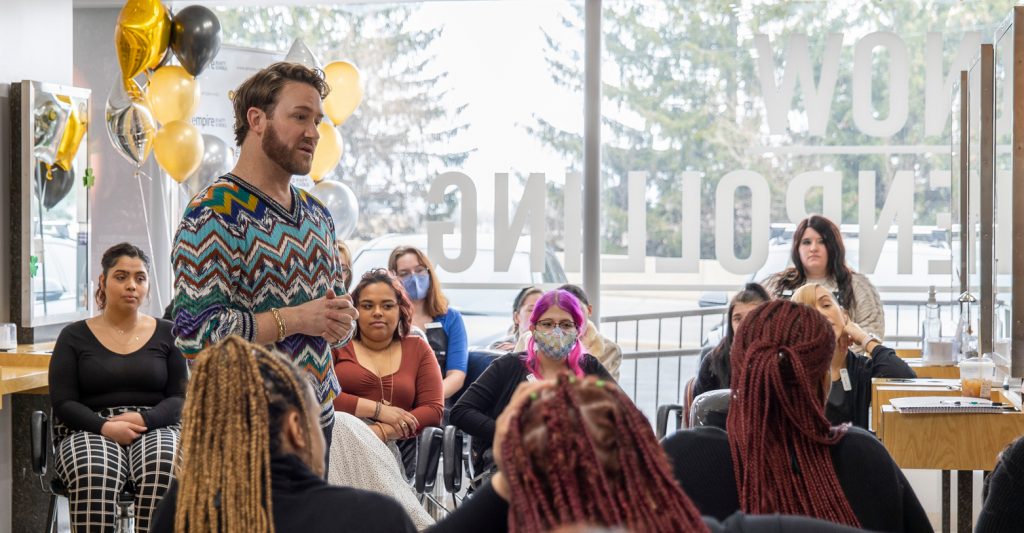 Gregory Patterson, Celebrity Stylist, visits Empire Beauty School Students