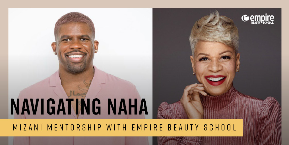 NAHA nominee Evie Johnson and NAHA winner Jamal Edmonds offered a once-in-a-lifetime mentorship opportunity for two Empire Beauty School Florence Cosmetology students.